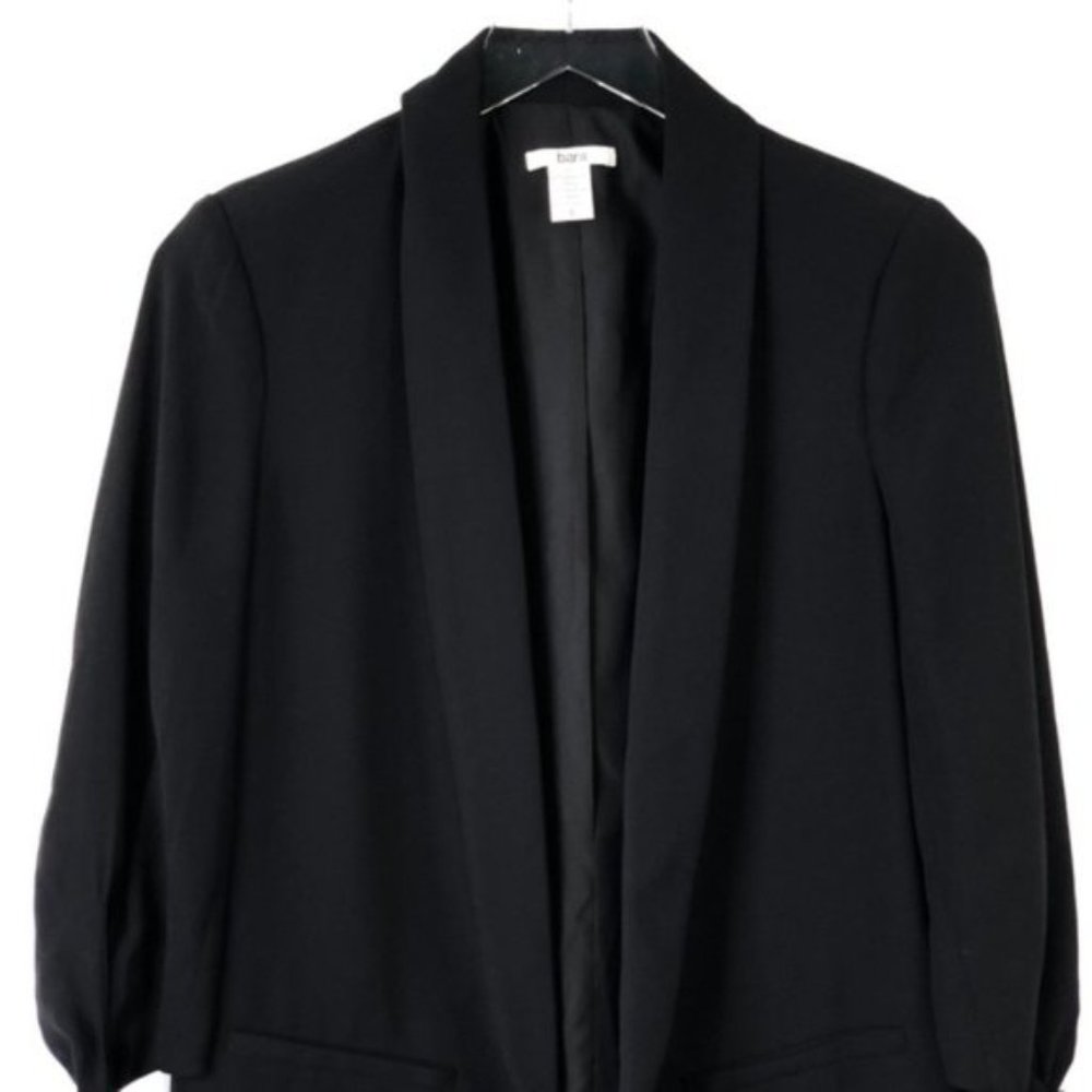 NWT BAR III Black 3/4 Tie-Sleeve Blazer #C18 - Picture 3 of 8